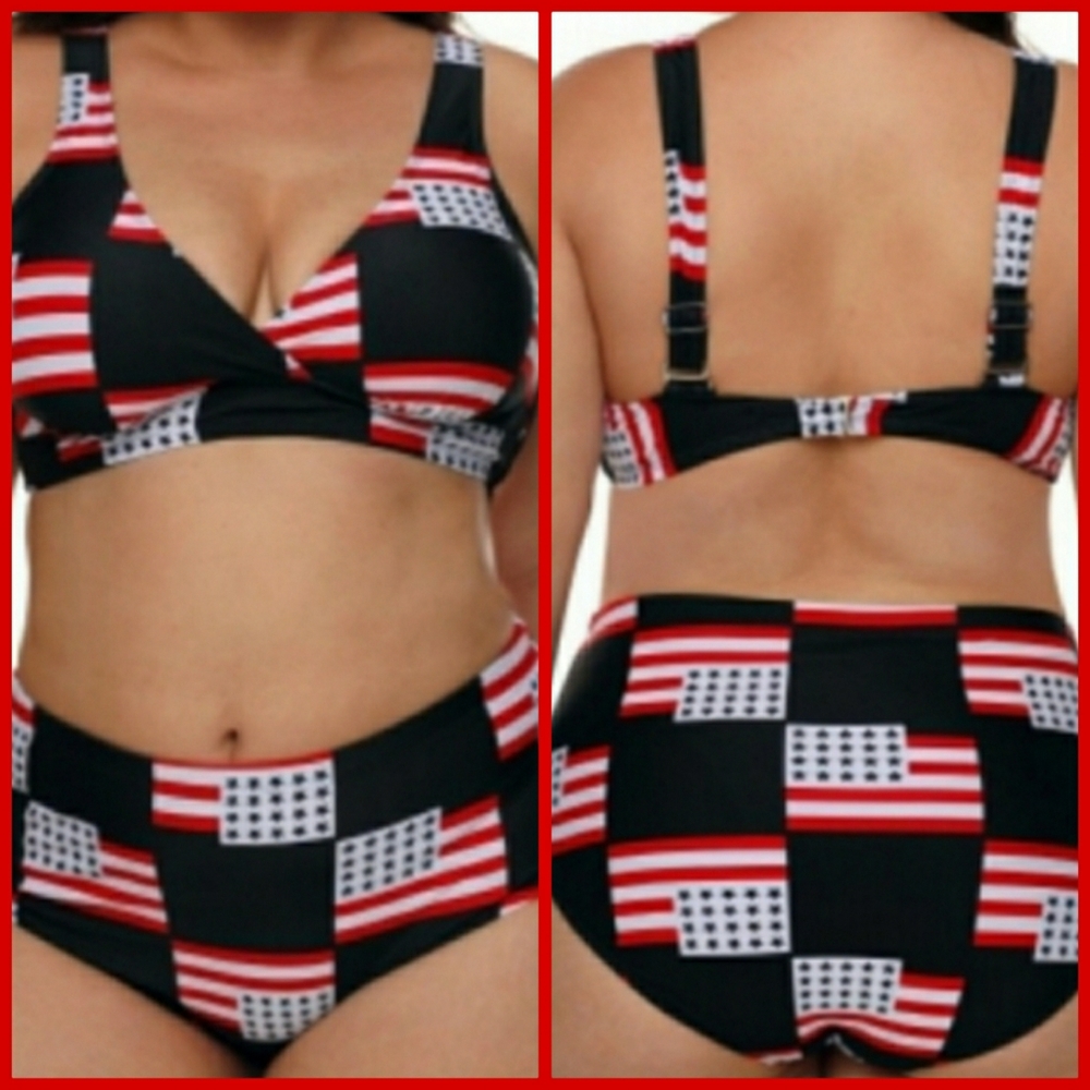 *Plus Size* 🇺🇸 🏊‍♀️🏄‍♀️Flag Swimsuit